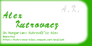 alex kutrovacz business card